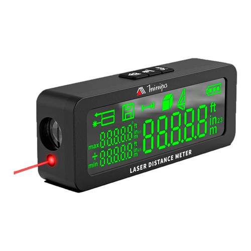 Trena laser 50m memoria para 30 dados precisão ±2mm medição Simples, Contínua, Área, Volume, Pitagórica Minipa MD-50B