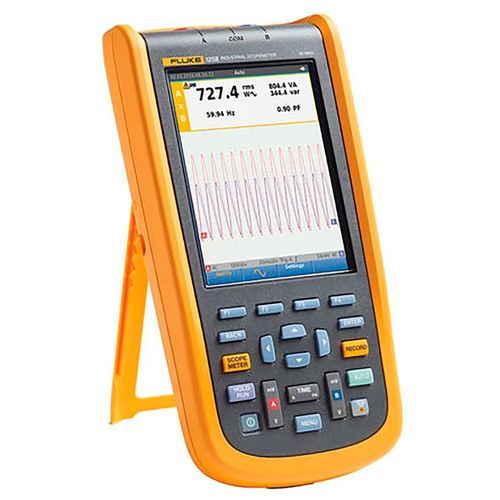 Osciloscópio industrial ScopeMeter 2 canais 40 MHz com kit SCC Fluke FLUKE-124B/INT/S
