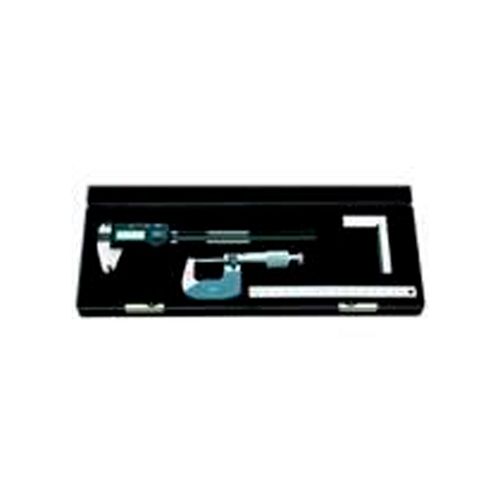 Conjunto de instrumento de medição 50 C paquímetro 16 ER micrômetro 40 A esquadro 105 Y padrão aço 150 mm MAHR 4189602