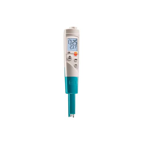 Phmetro Capacidade 0 a 14pH com Termômetro Capacidade 0 a 60°C Portátil para Líquidos Ref. 0563 2061 Testo 206-pH1