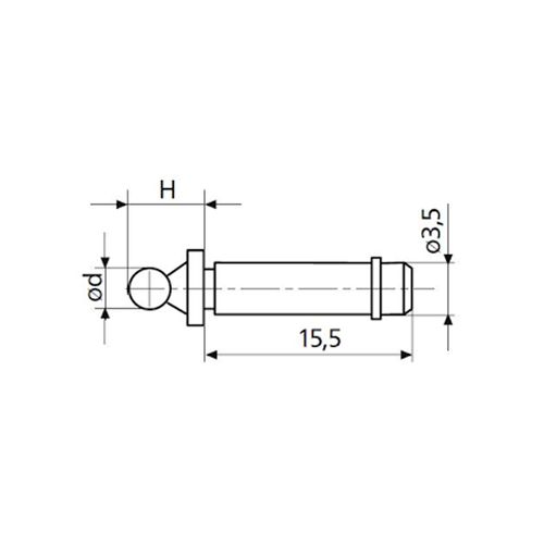 Mandril esférico parâmetro 40 Z/852 carbeto haste 15,5mm MAHR 4170554
