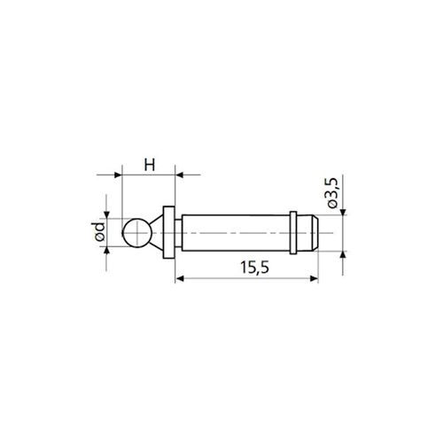 Mandril esférico parâmetro 40 Z/852 15,5 mm carbeto MAHR 4170561