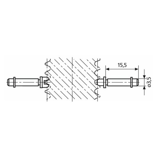 Bigorna em V para roscas externas 40Z/852/852 TSM perfil métrico 60° P 2–3,5 mm aço temperado MAHR 4173003