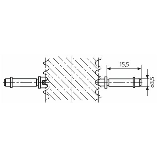 Bigorna cônica para roscas externas perfil métrico 60° P 0,2 mm haste 15,5 mm aço temperado MAHR 4173407