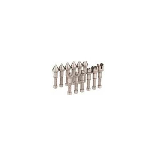 Bigorna cônica para roscas externas perfil métrico 60° passo 0,45 mm haste 15,5 mm aço temperado MAHR 4173412