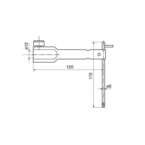Sonda de profundidade Digimar TMT 120 Ø6 mm aço inoxidável MAHR 4429221