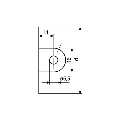Olhal de fixação vertical 966 para relógios comparadores 803 A/B aço MAHR 4375020