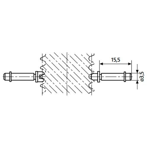 Bigorna tipo lâmina intercambiável para comparador de rosca 853-F W P=18-14TPI 55° aço especial endurecido MAHR 4176046