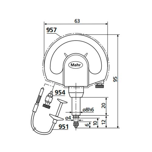 Proteção Splash Guard Para Comparador De Relógio Com Contatos De Limite Mahr 4373031