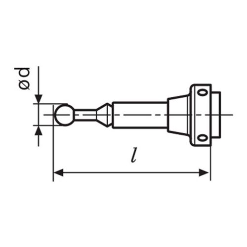 Ponta esférica MarTest 802 NWt 6mm 56,6mm metal duro MAHR 4304321