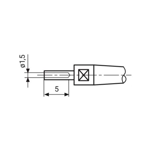 Par de bigornas intercambiáveis 40 He 10 com furos centrais MAHR 4152020