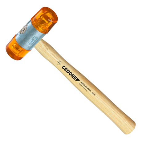 Martelo de Acetato 22mm x 250mm 65 Shore D Cabo Madeira Gedore 224 E-22