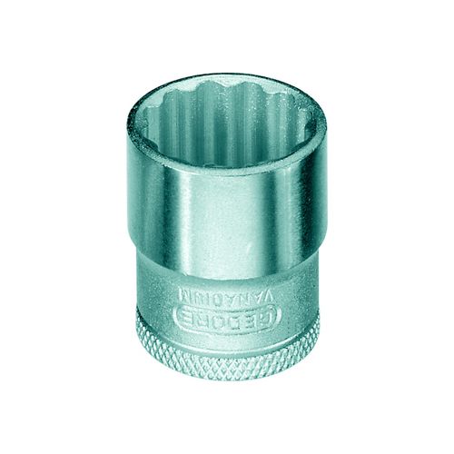 Soquete estriado 14 mm encaixe 3/8 pol L 30 mm DIN 3124 ISO 2725 12 pontos Gedore D30-14