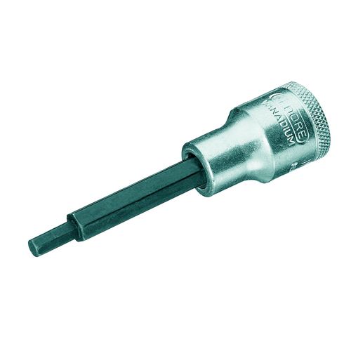 Chave Soquete Hexagonal Longa 8 mm Encaixe 1/2 pol 91 mm DIN 7422 DIN 3120 ISO 1174 Gedore IN19L-8