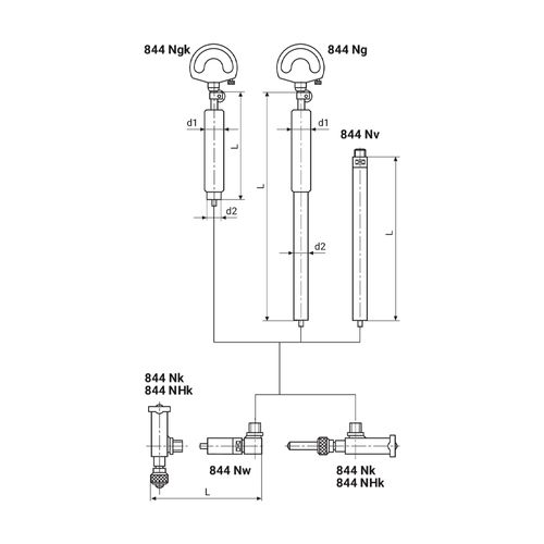 Right-angle attachment for measuring range: MAHR 4474071