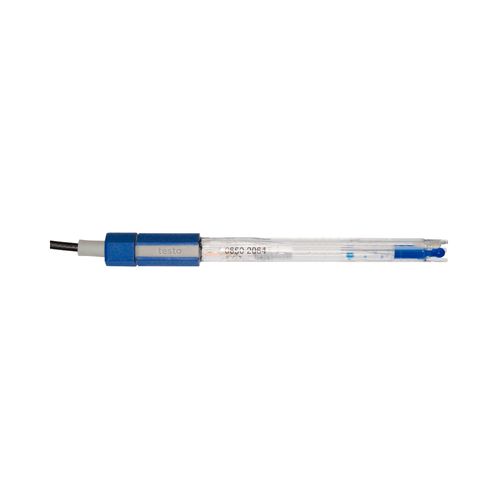 Sonda de pH plástica Testo Tipo 14 0 a 14 pH, 0 a 60°C Pt1000 BNC Diafragma poro único Gel KCl Testo 0650 2064