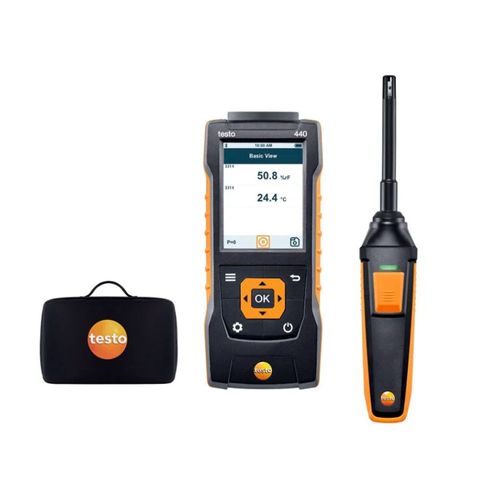 Kit de umidade com Bluetooth 0 a 100%UR -20 a +70°C TESTO 440 TESTO 0563 4404