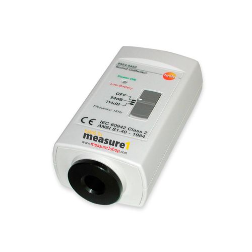 Calibrador acústico 94 dB e 114 dB 1 kHz classe 2 IEC 60942 TESTO 0554 0452