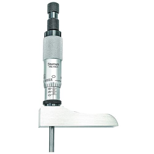 Micrômetro de profundidade meia base 2'' 0 a 6'' 0,001'' catraca/trava STARRETT 443Z-6RL
