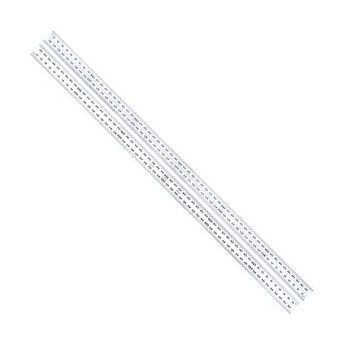 Régua para esquadro combinado 600 mm grad 0,5 mm e 1,0 mm aço inox cromo acetinado Starrett CB600-35