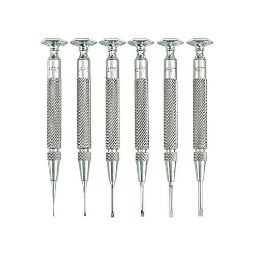 Jogo de chaves de fenda para relojoeiros 6 peças 95 mm lâminas substituíveis cabeçote giratório Starrett S555Z-6