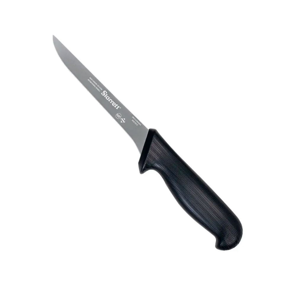 Faca de desossa lâmina reta estreita 15cm 6 cabo preto STARRETT BKB104-6