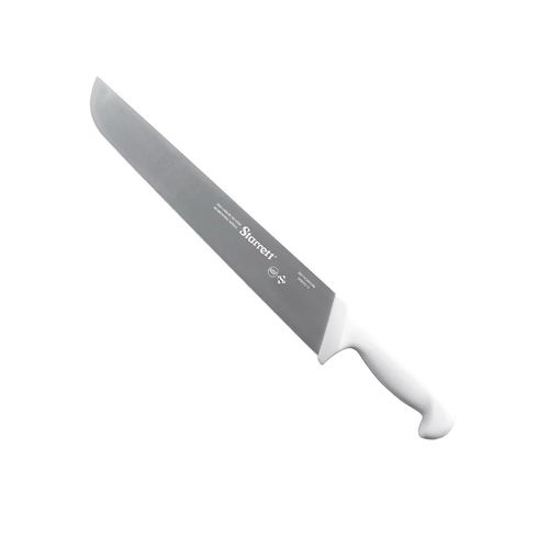 Faca de carne refile aéreo lâmina reta larga 30cm 12'' cabo branco STARRETT BKW203-12
