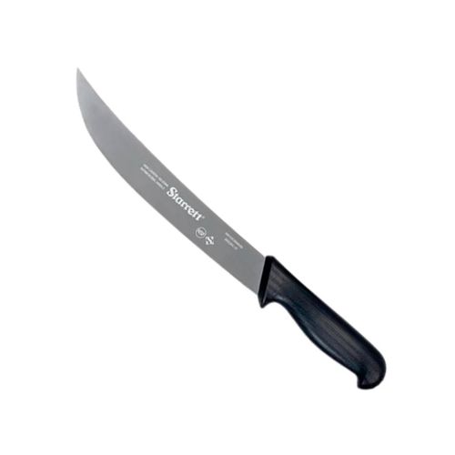 Faca carne refile aéreo lâmina curvada larga 25cm 10'' cabo preto aço inox STARRETT BKB205-10
