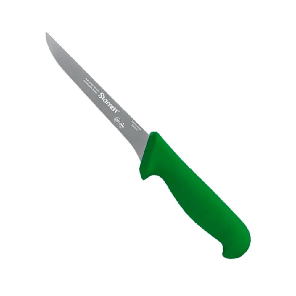 Faca de desossa lâmina reta estreita 15cm 6 cabo verde STARRETT BKG104-6