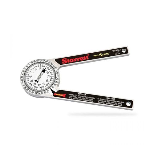 Transferidor de ângulo Pro-Site 7'' escalas duplas alumínio STARRETT 505A-7