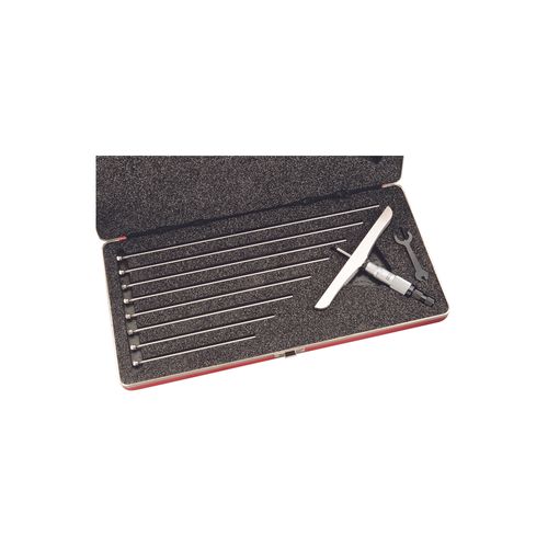 Micrômetro de profundidade 0 a 9'' resolução 0,001'' base 6'' catraca trava porca anelar Starrett 445DZ-9RL