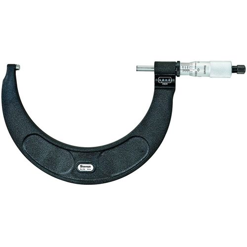 Micrômetro externo com contador mecânico 5 a 6'' resolução 0,0001'' cromo acetinado catraca faces em metal duro Starrett T216XRL-6