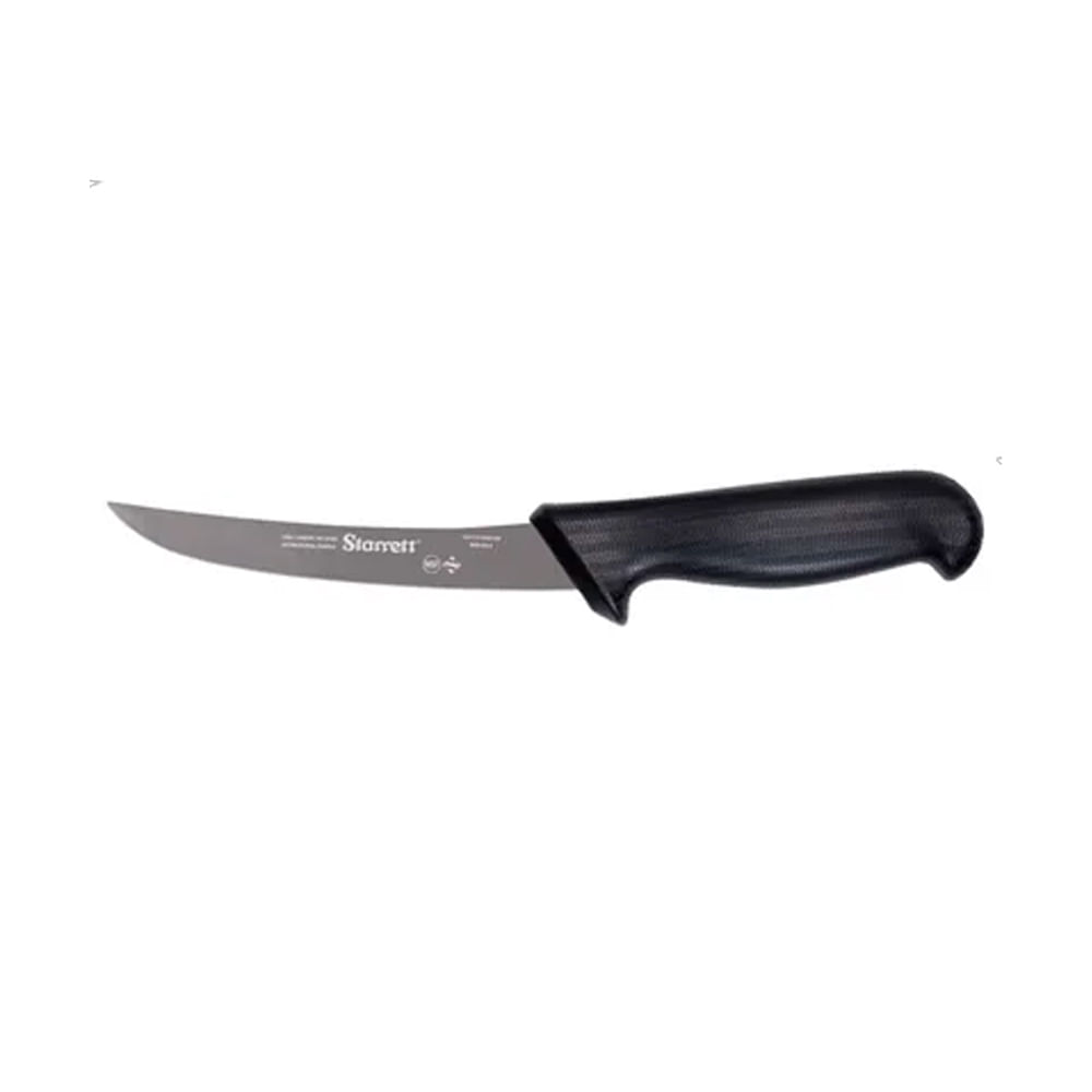 Faca de desossa lâmina curvada estreita 15cm 6 cabo preto STARRETT BKB106-6