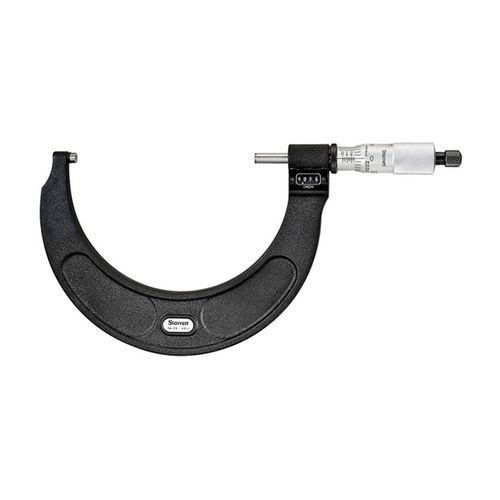Micrômetro externo com contador mecânico 4 a 5'' resolução 0,0001'' cromo acetinado catraca faces em metal duro Starrett T216XRL-5