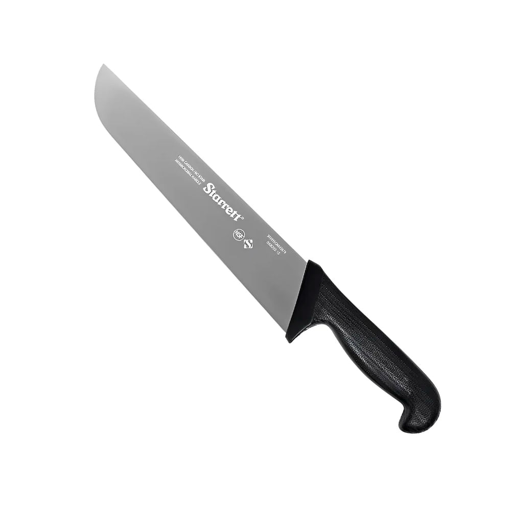 Faca de carne refile aéreo lâmina reta larga 25cm 10 cabo preto STARRETT KBKB203-10