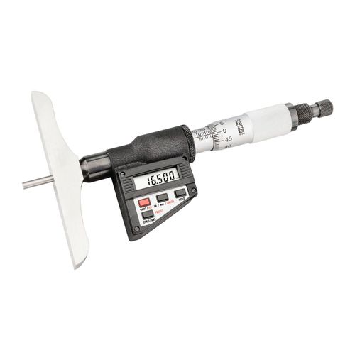 Micrômetro de profundidade digital 0 a 150 mm 0 a 6'' resolução 0,001 mm 0,00005'' base 100 mm 4'' Starrett 749.1MEBZ-150