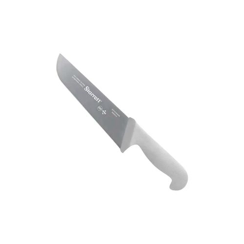 Faca carne refile aéreo lâmina reta larga 8'' 20cm cabo branco STARRETT KBKW203-8