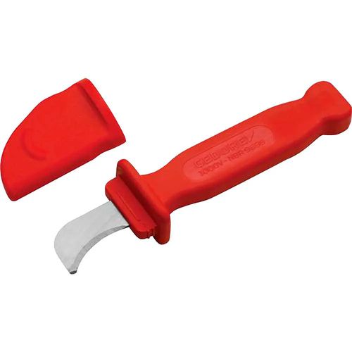 Faca curva desencapadora de cabos NR isolada 1000 V capa protetora 035.110 Gedore 4527 NR