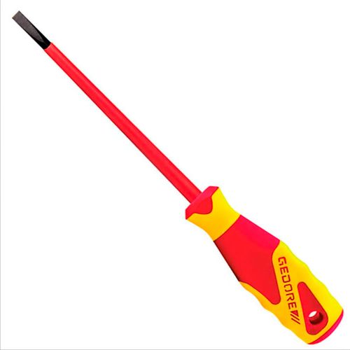 Chave de fenda ponta 6,5 mm VDE 1000 V haste isolada EN 60900 091.811 Gedore VDE 2170-6,5