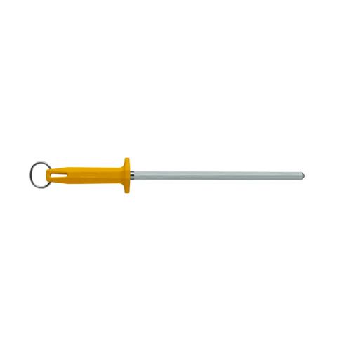 Chaira haste lisa 25cm 10'' aço alto carbono cromo duro imantada cabo amarelo STARRETT BKY408-10