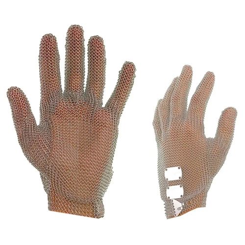 Luva de segurança malha de aço MFG S/7 punho longo 21cm esquerda STARRETT MFG-S.L