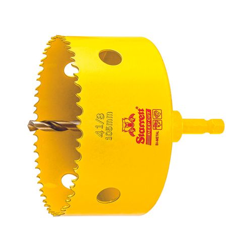 Serra copo bi-metal Deep Cut 105mm 4-1/8'' profundidade 51mm com suporte STARRETT ADCH0418
