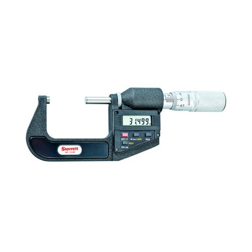Micrômetro externo digital 275 a 300 mm 11-12'' Res 0,001 mm saída de dados fricção faces metal duro IP54 Starrett 733MEXFLZ-300