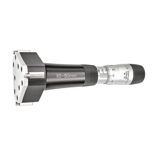 Micrômetro interno 3 pontas com anel 65 a 80mm 0,005mm catraca faces metal duro STARRETT 78MXTZ-80