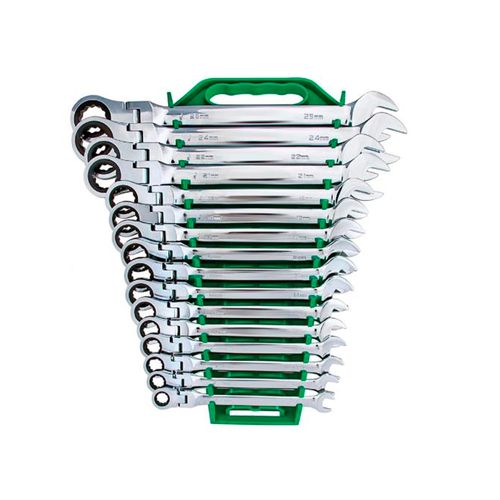 Jogo Chave Combinada Catraca Flexível 8-25mm - 16 Peças SATA ST09044G