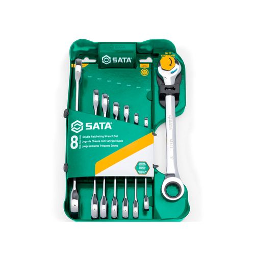 Jogo Chave Combinada Speedy Catraca 8 peças mm SATA ST08007ASJ
