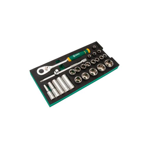 Jogo Soquetes Métricos de 6 Pontas de 1/2'' SATA ST09004G