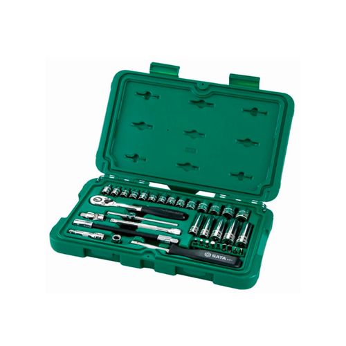 Jogo Soquetes Sextavados 1/4'' 36 peças mm SATA ST09001SJ