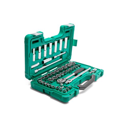Jogo Soquetes Sextavados 1/2'' 46 peças mm/Pol SATA ST09006SJ