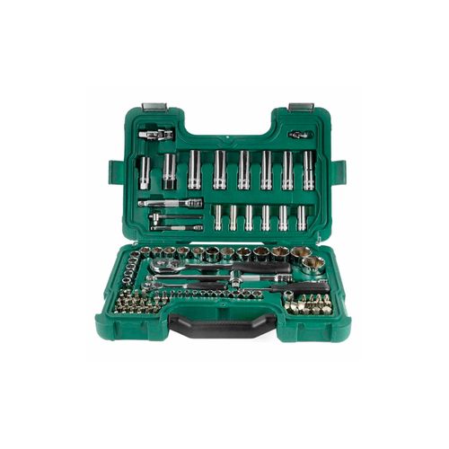 Jogo Soquete Sextavado 1/4'' 1/2'' 88 peças mm SATA ST09013SJ